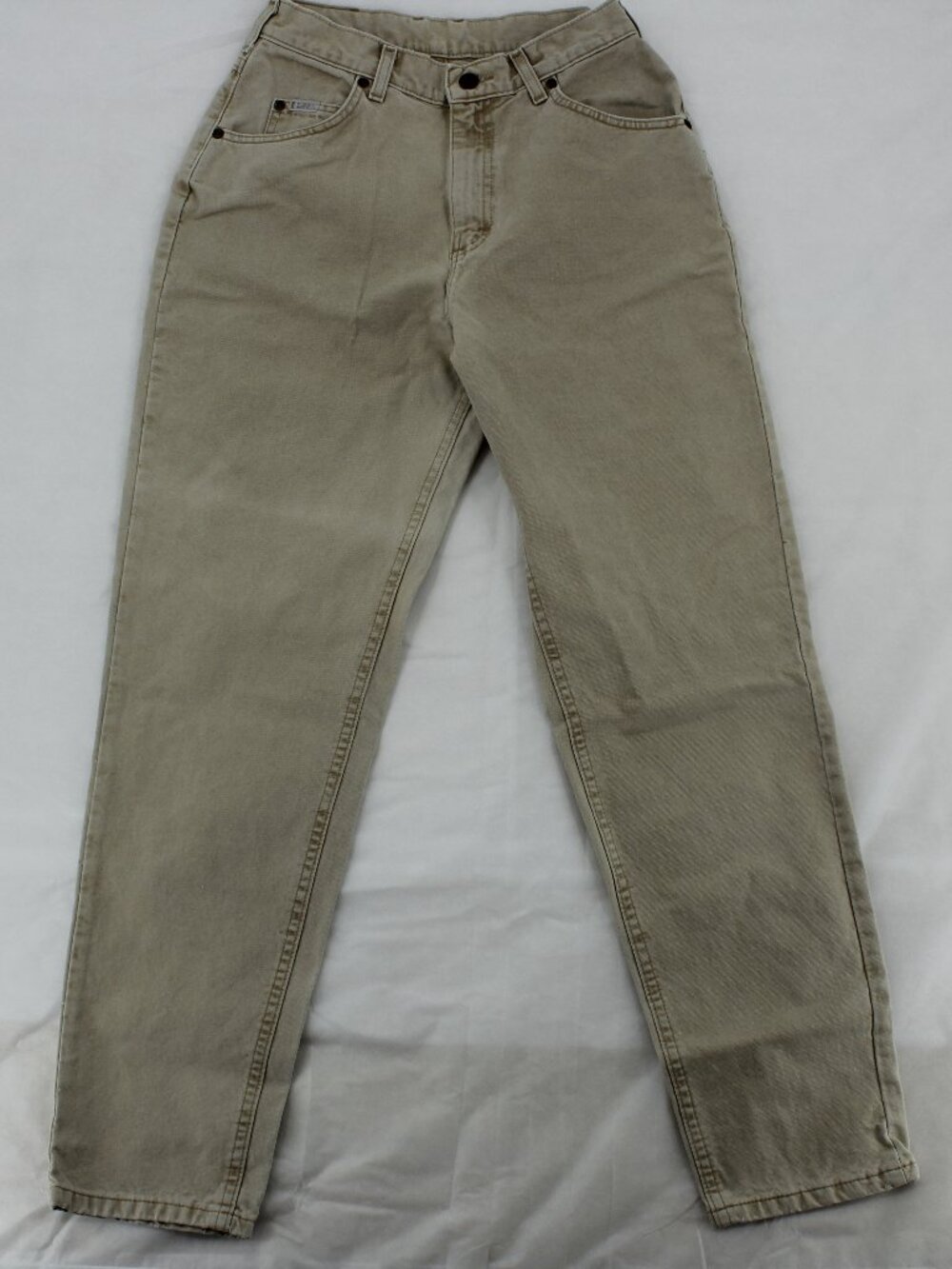 VTG Lee High Waisted Straight Leg Jeans - Sand/Khaki Beige – Size 29